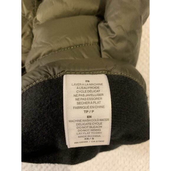 SOIA & KYO Julia Quilted Down Puffer Gloves Sage Olive Green Down Mitten Small - Picture 4 of 6